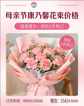 潍坊青州市花店母亲节康乃馨花束
